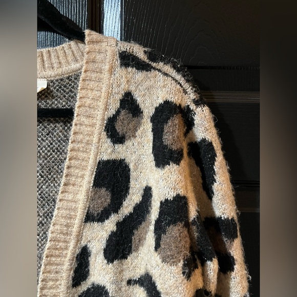 Anthropologie Moth Leopard Print Cardigan Sweater - Picture 6 of 10